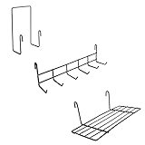 FÁCIL DE INSTALAR - Nuestros accesorios pueden colgarse fácilmente en nuestros paneles de rejilla de pared de alambre, ¡no necesitas instrucciones! Utilízalos para colgar las rejillas donde quieras y cuando lo desees.