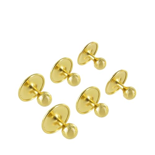 Wedding Lot - 6 Sets (6 pcs each) Gold Tone Shirt Studs Formal Wear (BUNDLE) Fashion Studs Trendy Accessories Stylish Additions