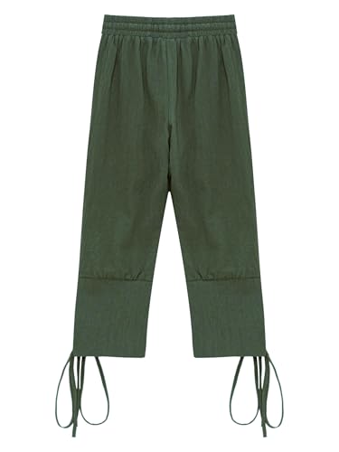 renvena Medieval Renaissance Lace-Up Ankle Pants for Boys Viking Navigator Pirate Vintage Trousers4