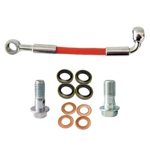 Manguera de freno hidráulico tipo banjo M8 M10 para motocicleta con conducto trenzado 40cm