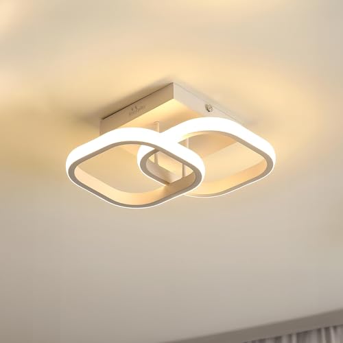 Image of Murphy 22W LED Modern Ceiling Light, Pack of 1 | 3 Color Change (Warm /Natural /Cool) Square Acrylic Flush Mount for Living Room, Bedroom, Hall & False Ceiling