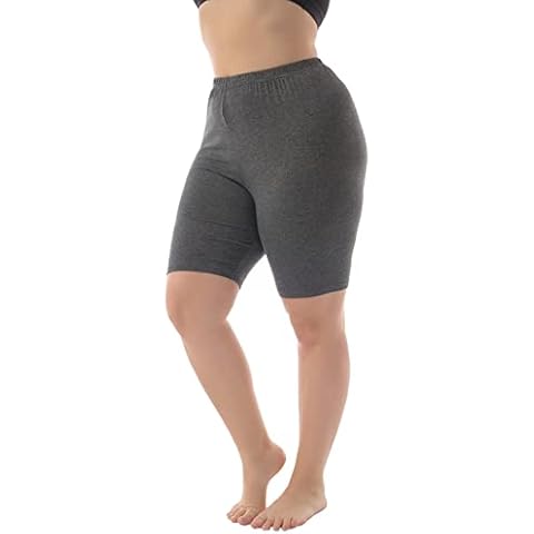 Zerdocean Women's Plus Size Mid Thigh Shorts Cover