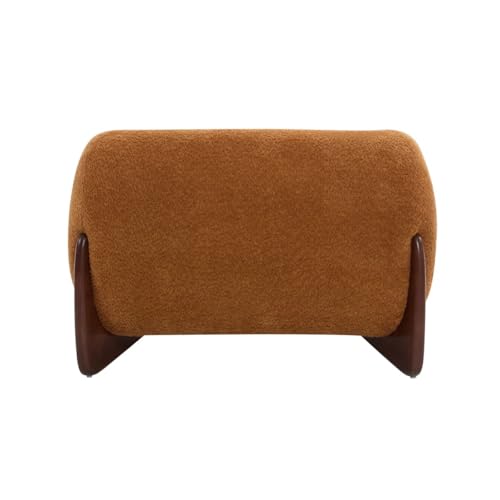 Image of Upholstered 3 Seater Sofa Three Seater Sofa with Wooden Legs for Living Room Hotels & Offices (One Seater Boucle Camel)