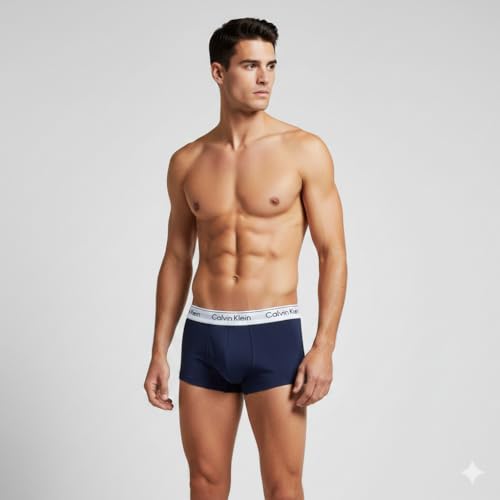 Image of GIIG CK Presents Plain Strechable Micromodal Fabric Underwear for Men (Black,Blue,Wine) Pack of 2 Size M,L, XL, XXL