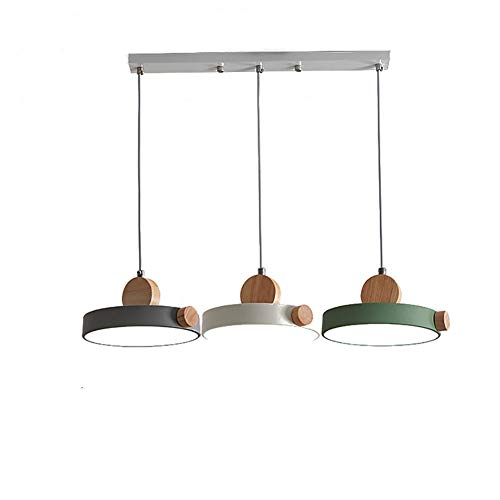 Suspension LED en bois lumière froide éclairage plafond intérieur