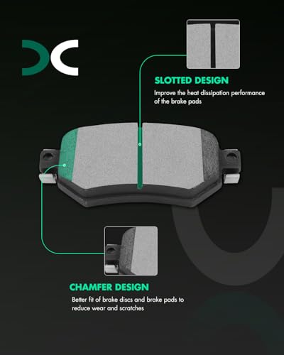 Image of SCITOO D1874-9103 Disc Brake Pads Sets Rear Ceramic Brake Pads w /Hardware