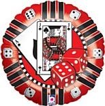 Casino Chip Round Foil Balloon 18"