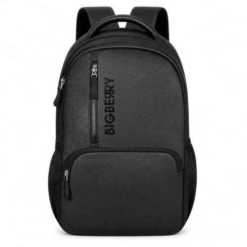 BIGBERRY Rodeo 2.0 Faux Leather Laptop Backpack, Black - Image 2