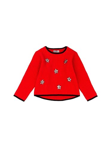 MAGLIONCINO Losan 026-5000AL - Pull en Chenille Rouge à Étoiles pour Fille