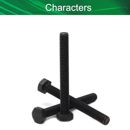 Image of M8 x 70mm Carbon Steel Grade 8.8 External Hex Head Screw Bolts Metric Thread Hexagon Bolts Fastener, 75.5 x 13 x 13mm (Lx W x H) for Machinery Furniture Hardware Black 5pcs