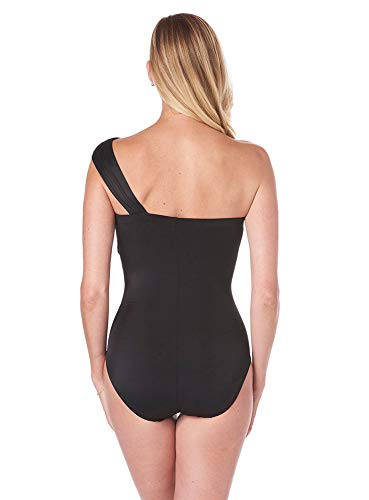 MagicSuit Women's Swimwear Solid Colorblock Goddess One Shoulder Underwire One Piece Swimsuit3