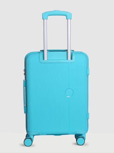 Image of Wiki Zine 8 Wheel Hardside Polycarbonate Trolley,Medium,Aqua Teal