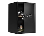 RPNB Deluxe Safe and Lock Box, Electronic Money Box, Alloy Steel, Digital Keypad Safe Box, Perfect for Home Office Hotel Business Jewelry Cash Use Storage, 51L, Black