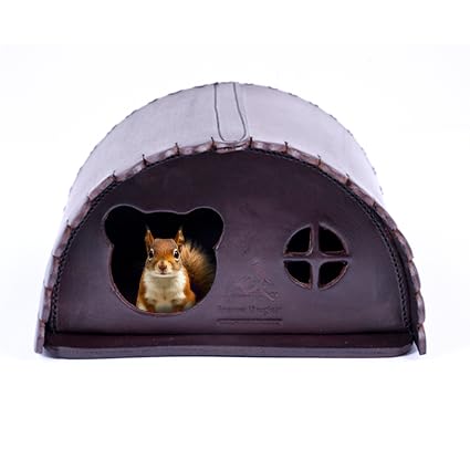 Sparrow Daughter Sparrowdaughters Leather Squirrel House For Outdoors,Garden,Backyard,Small Animals Habitat For Chinchilla Squirrel With Poles,Squirrel Nest&Feeder,Chestnut (B0CV7WYS2Q) Amazon Price History, Amazon Price Tracker