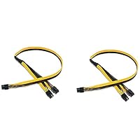 Mogzank 2 StüCk PCIe 6 Pin Stecker auf Dual PCIe 6 Pin Stecker GPU Strom Kabel Server Netzteil Breakout Board für Grafik Karten PCIe Power