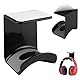 Neerow Headset Halterung, Universal Kopfhörer Halter Wandhalterung, Selbstklebend Gaming Kopfhörer Halterung Wandhalterung, Kopfhörer Haken Tisch Rutschfest für Schreibtisch, Wand (Schwarz)