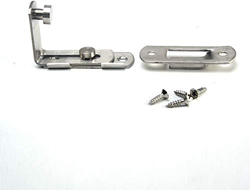Preisvergleich Produktbild Centeraly Türschloss, Sicherheitsverschluss, Edelstahl, Diebstahlschutz, 90 Grad-Hardware für Fenster, Überfalle und Hotels, Schiebetüren, Nicht Null, Wie abgebildet, Large