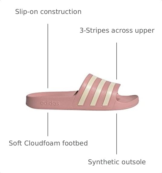 Image of adidas Womens Adilette Aqua Slides Casual Sandals Casual - Blue