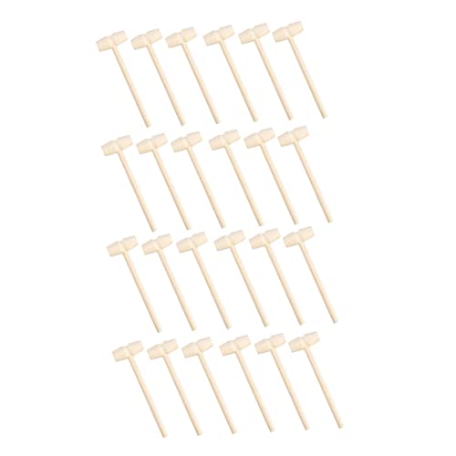 Vaguelly 24Pcs Mini Wooden Mallets DIY Hammers for Safe Smooth Surface Educational for Hand Eye Coordination Creativity Parent Fun Activities