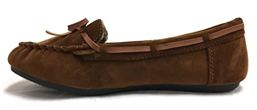 Blueberry Womens Faux Soft Suede Fur Lined Moccasin House Slippers Indoor Outdoor2