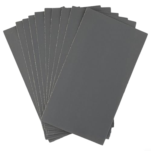 10 hojas de papel de lija húmedo y seco de 3 x 5.5 pulgadas, grano 600-2500, papel de lija de grano fino para carpintería, pulido automotriz, abrasivos, resistente al agua (grano 1200)