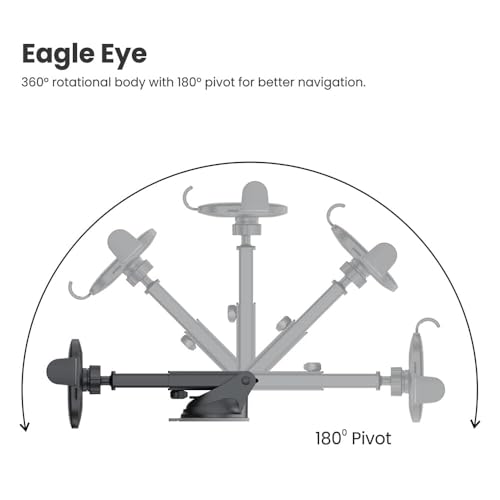 Image of MountPro K6 Universal Car Dashboard Mobile Holder | Adjustable Windshield Mount with Strong Suction Cup | One-Touch Lock Mechanism | 360 Rotation | Compatible with All Smartphones - Black