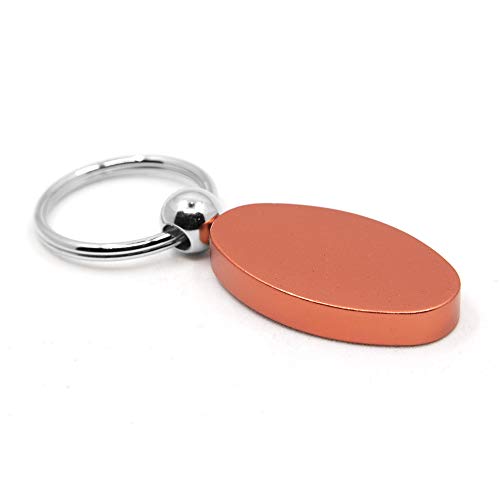Frod Mustang Gt Orange Aluminum Oval Key Chain #TOP2