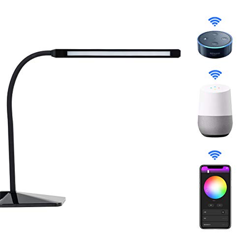 Smart LED Desk Lamp with WiFi, Reading Light with 3-Level Dimmer Touch Control Office