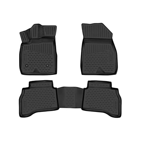 Fits 2020-2025 Chevrolet Trailblazer Floor Mats Front & 2nd Row Seat Liner Set 3D Custom Fit All-Weather Full Set Liners, Black (FWD-Front Wheel Drive) Cover