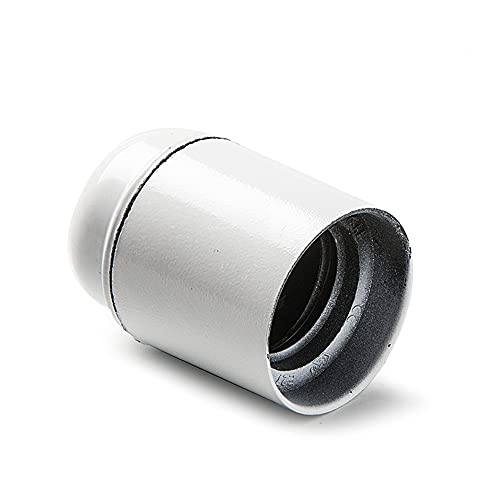 FAMATEL – Portalámparas liso | Baquelita| Bombillas E-27 | 4A | 250V | Blanco