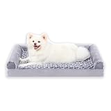 ZaiZaiSMao Hundebett Grosse Hunde mit eierförmiger Kistenschaum, Orthopädische Hundebetten mit abnehmbarem Bezug, waschbar rutschfest, Hundebett Grosse Hunde,XL（105 * 75 * 20cm）
