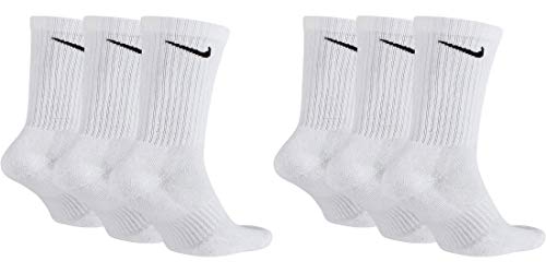 Nike SX7664 Lot de 6 paires de chaussettes de tennis pour homme et femme Blanc/gris/noir Taille 34 36 38 40 42 44 46 48 50 - Image 3