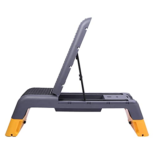 Domaker Multifunctional Aerobic Deck with Cord Workout Platform,Versatile Fitness Station,Weight Bench,Stepper,Plyometrics Box for Cardio Workouts and Strength Training