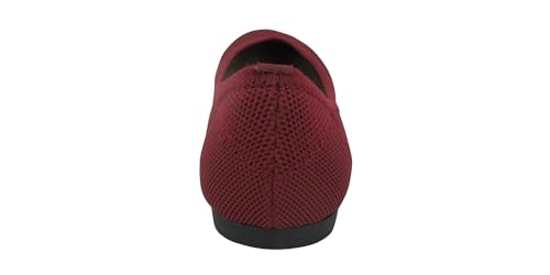 Jellypop Apex Womens Slip On Flats (Red Knitted, Numeric_6_Point_5)4