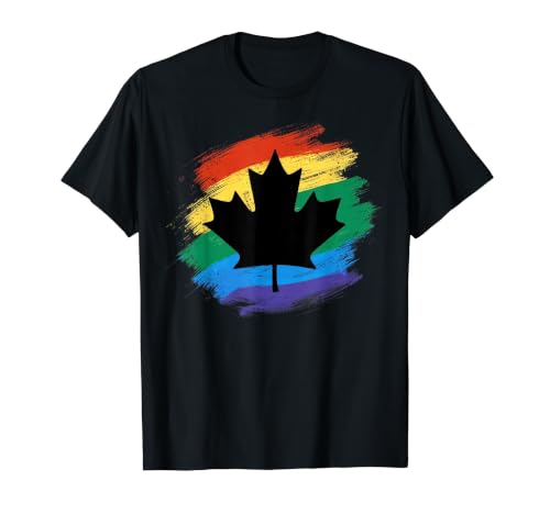 Canada Rainbow Maple Leaf LGBTQ Pride Vintage Color Art T�V���c