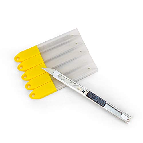 9Mm Utility Knife Blades Replacement, 50 Pcs Snap-Off Blades With A Retractable Utility Knife, Carbon Steel Blades For Vinyl Knife, Box Cutter, Craft Knife, Use In Office, Home, Arts, Crafts #TOP1