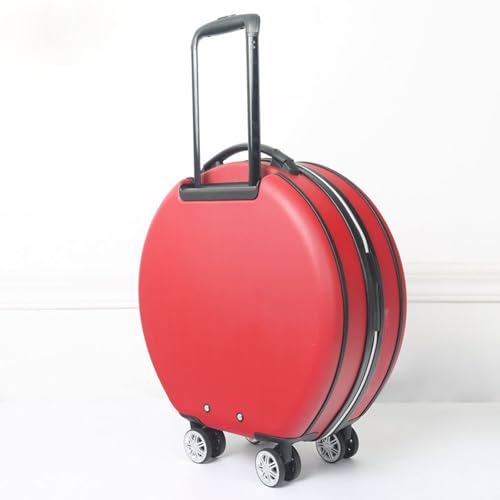 Light Suitcase 18in Round Carry On Luggages Suitcases with Wheels and Password Lock Portable Box Trolley Checked B,18inch4