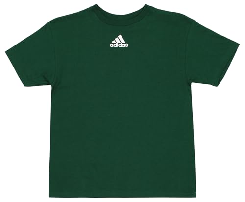 adidas Youth Team Amplifier Short Sleeve T-Shirt, Dark Green, Small