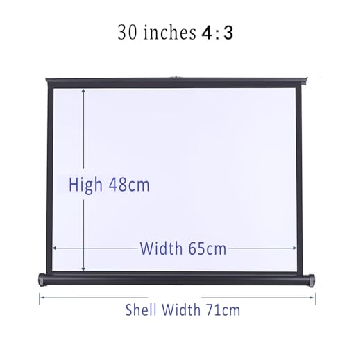 Pantalla manual retráctil para proyector 30" 4:3 miniatura 2