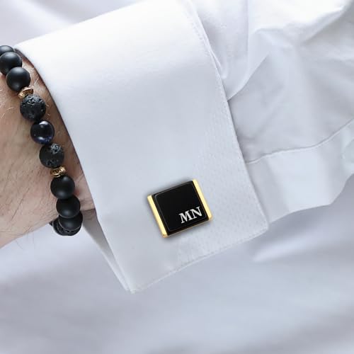 Mancuernillas grabadas personalizadas para hombre miniatura 2