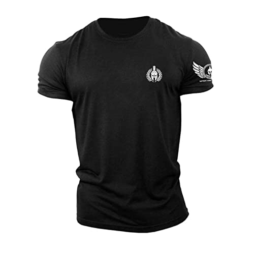 ReedCA Spartan Olive Branch - Muscle Athletic Workout Tee Top Gym Bodybuilding Shirts Fitness