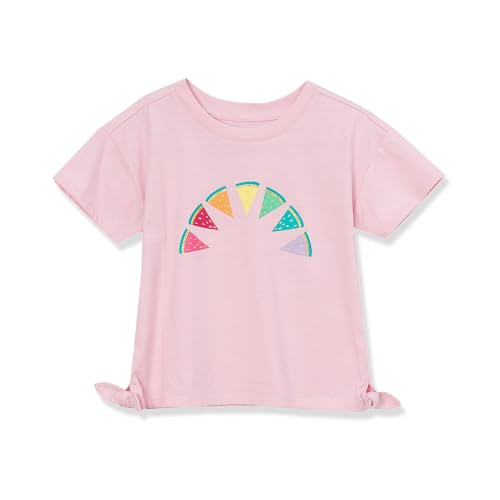 Lands' End Girls Short Sleeve Side Tie Graphic Tee