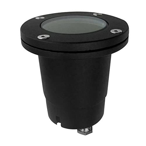 Forlight Tidian - 1 luz de suelo exterior empotrable redonda de luz negra IP67, GU10 Cover
