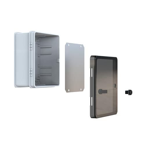 YAVUZ Abs Pano 25 x 30 x 15.2 cm Taban Saclı IP65 Plastik Pano Montaj Plakalı Elektrik Kutusu Pano D