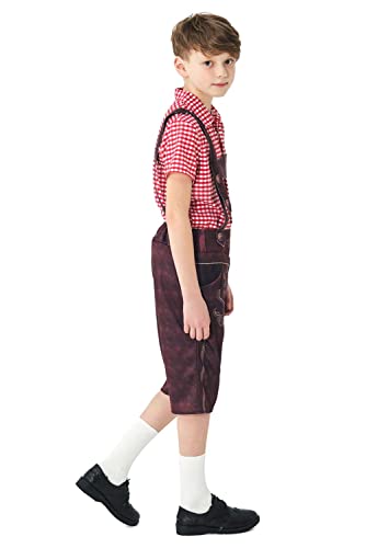 Disfraz Oktoberfest Baviera para niños con sombrero miniatura 2