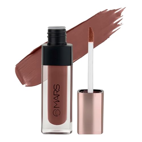 Image of Liquid Lipstick, Red, Matte Finish, Hydrating, Transfer-Proof, Smudge-Proof, Upto 12Hr Stay, Lightweight Mousse Formula, Doe Foot Applicator (LL20) (Flirty Mocha - 27)
