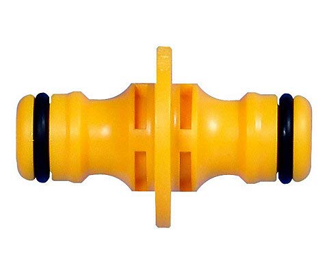 Hozelock Double Male Hose Connector, Colour Description: Yellow, Material: Plastic
