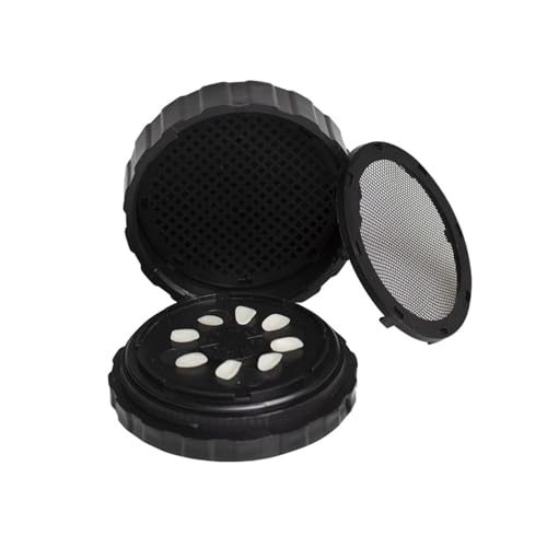 Image of Dental Veneer Processing Case, 8-Slot Tooth-Position Tray, Plastic Mesh Lid, Replaceable Adhesive Pad, 100mm Round Organizer for Porcelain Veneers and Crowns, Lab, Clinic and Home Use