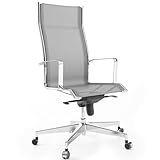 130 kg - Perfekter Stuhl, empfohlene Tragkraft bis 130 kg, robustes Stahlgestell auf drehbarem Boden, ein hoher Bürostuhl mit minimalistischem und zeitgemäßem Design mit Liebe zum Detail