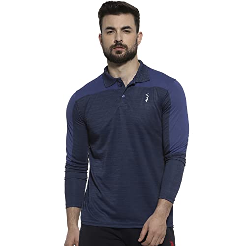 Image of CAHOOT Men's Solid Grey Dri Fit Full Sleeve Activewear T Shirt Regular Fit for Casual Wear